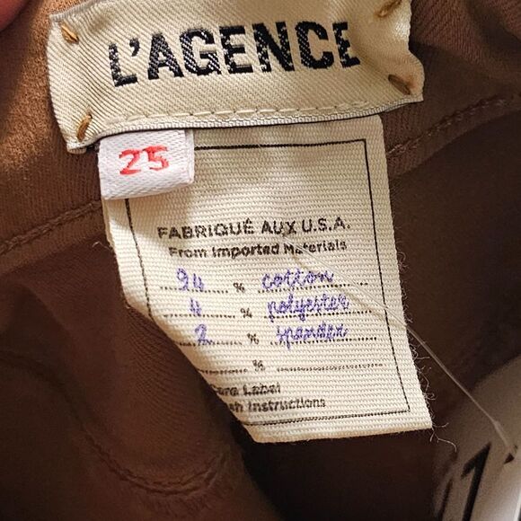 NWT L'AGENCE Margot Jean Java Coated 25 - Picture 3 of 5